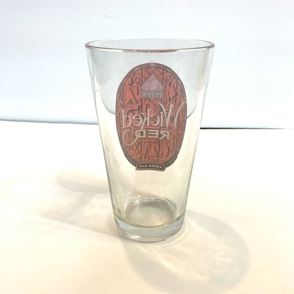Pete’s Wicked Red Amber Ale Brewery Pint Beer Glass 2005 Retired Bar Man Cave - Picture 2 of 5